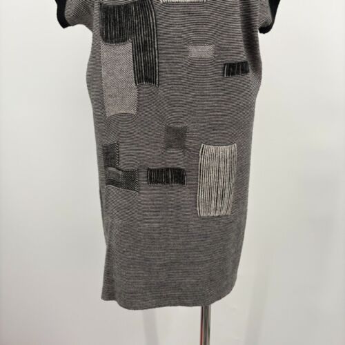 Zaket & Plover Vestito Maglione Lana Merino, Taglia Media, Anni 80 90 Patchwork Dolman - Foto 4 di 9