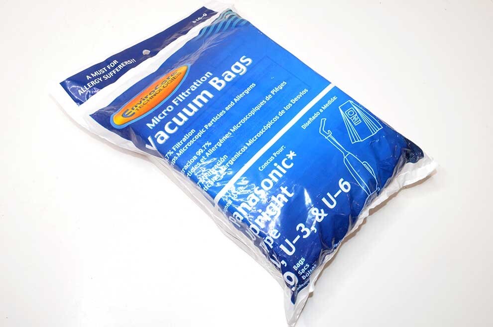New Panasonic Types U, U-3, U-6 Vacuum Bags Microfiltration with