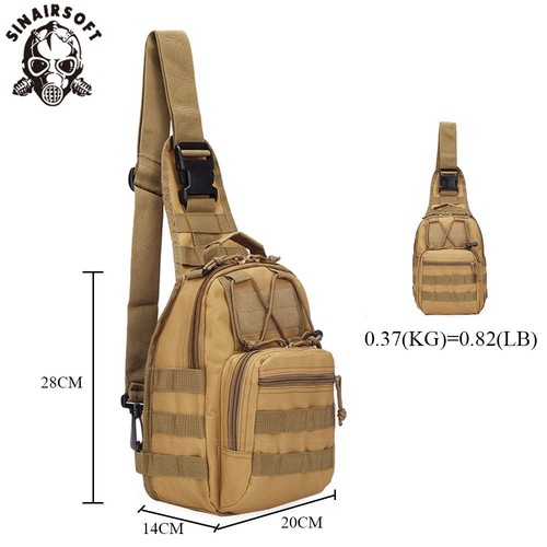 Tactical Shoulder Bag Messenger Sling Chest Pack Military Molle Outdoor Backpack - Picture 5 of 18