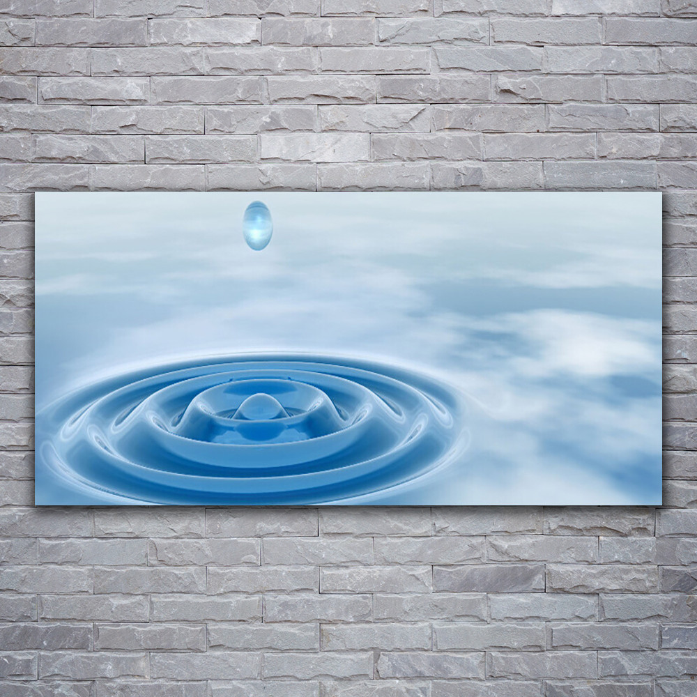 Image sur verre acrylique design eau 120x60 pour cadre moderne