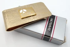 VTG Rockwell International Money Clip (Rockwell Collins) Gold Tone 2" Barlow