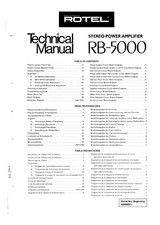 Manuale di servizio - Manuale di servizio per Rotel RB-5000 