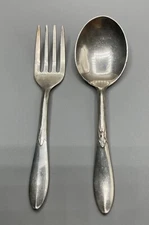 SAART BROS  STERLING SILVER BABY SPOON AND FORK