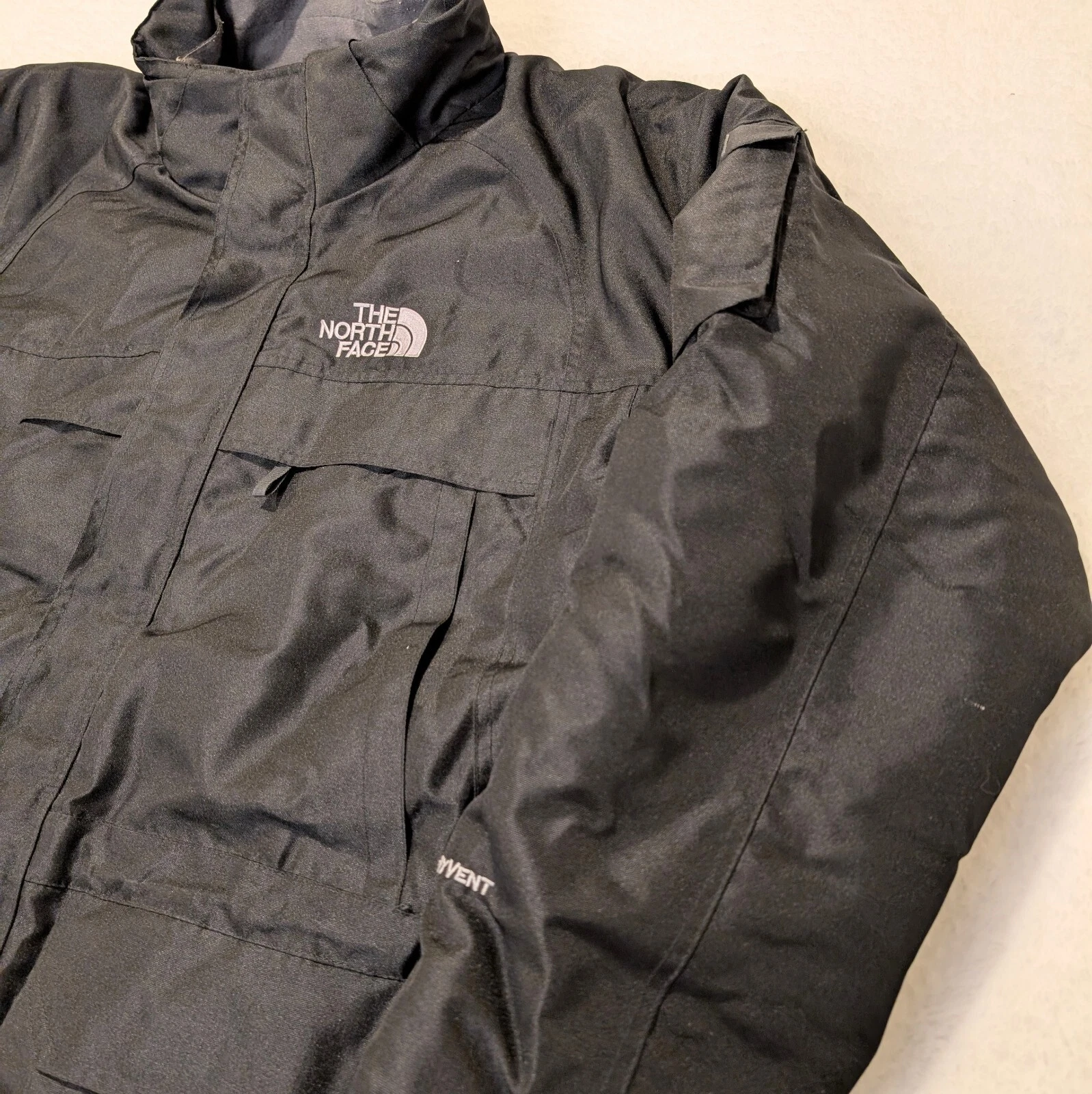 north-face hyvent goose down parka no hood jacket