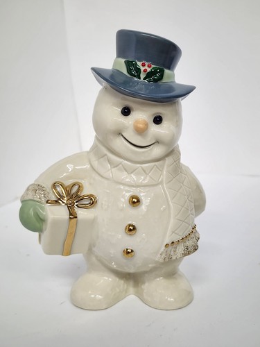Lenox Snowman Gold Accents Christmas Holiday Decoration Frosty 6 Inch - Picture 2 of 9