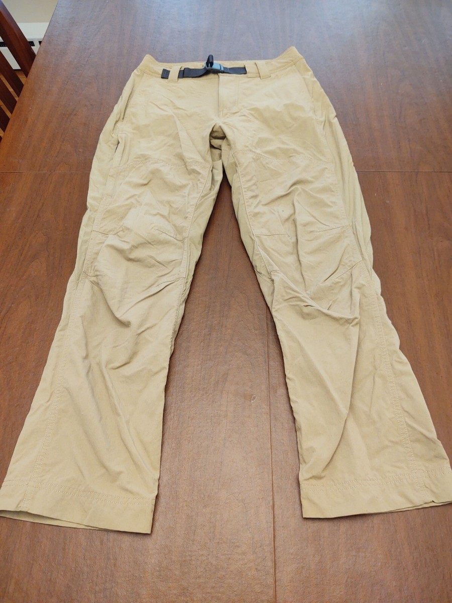 REI Pants Men's Size 30 x 30 Tan Belted Outdoor Hiking Pant Very
