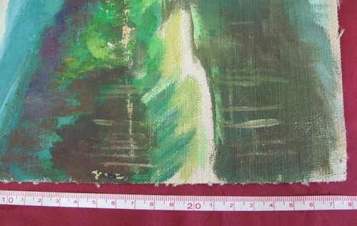 ANTIQUE OIL ON CANVAS PAINTING - Picture 8 of 9