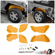Front & Rear Inner Fender Mud Splash Guard Wheel Well For 07-18 Jeep Wrangler JK