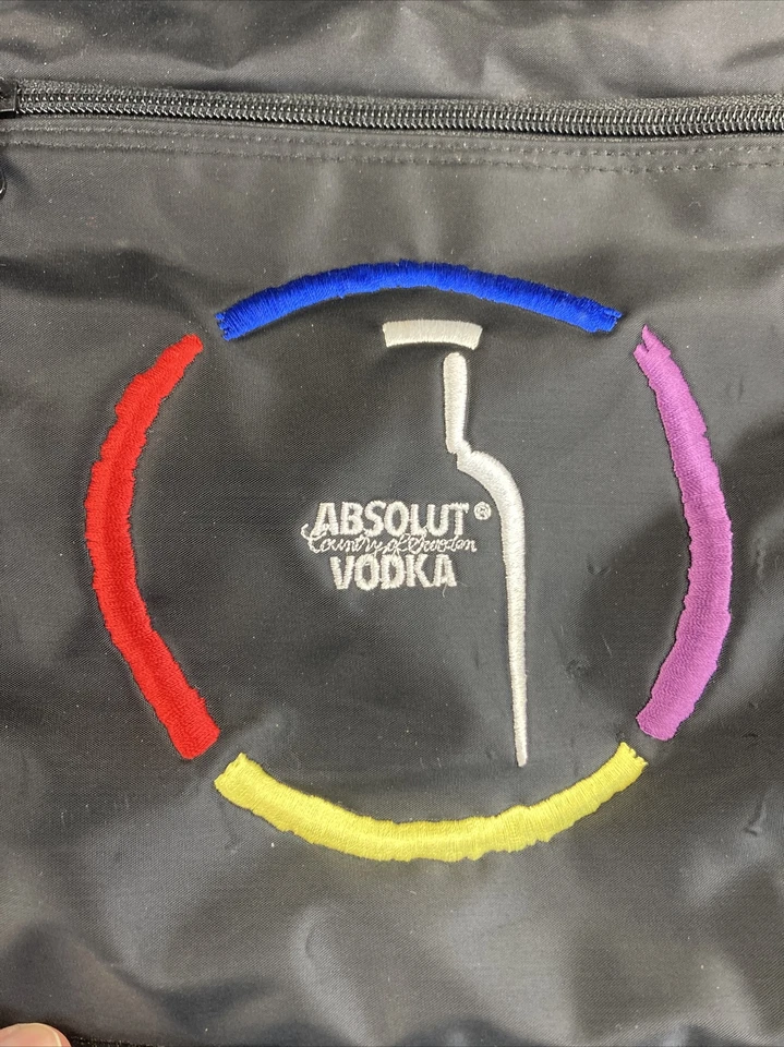 Bolsa de viagem Absolut Vodka alça de ombro preta azul colorida - Imagem 2 de 4