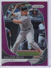 2020 Panini Prizm Purple Prizm RC #46 Sheldon Neuse Oakland Athletics