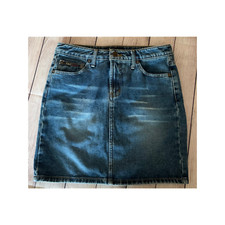 Lei denim skirt size 7 vintage 90s short medium wash