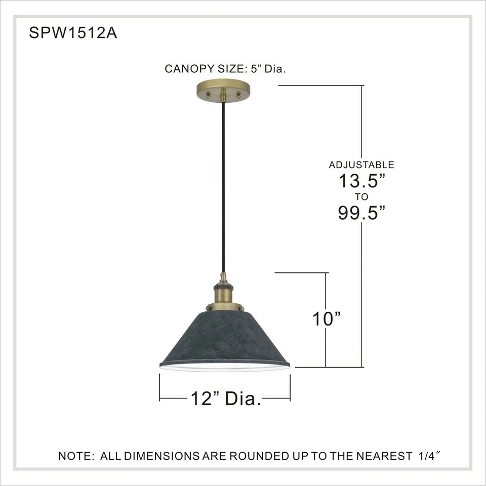 Quoizel Lighting SPW1512A Sparrow - 1 mini pingente de luz acabamento antigo em latão - Imagem 4 de 4