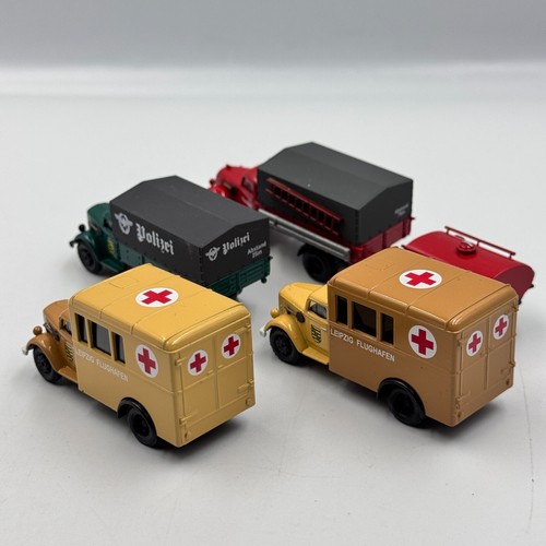 Cars collection (4 pcs) Leipzig Airport Emergency Team scale 1/87 (H0) - Picture 3 of 10