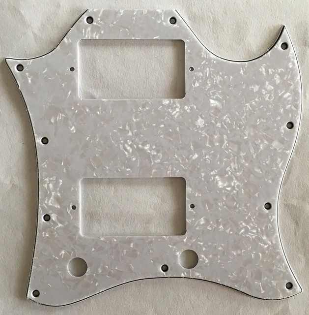 For Gibson SG Standard Full Face Guitar Pickguard Scratch Plate 4Ply White Pearl For Gibson SG Standard Full Face Guitar Pickguard Scratch Plate 4Ply White Pearl