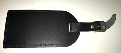 TOP QUALITÄT HANDGEFERTIGTER ECHTLEDER GEPÄCKANHÄNGER REF SCHWARZ - HERGESTELLT IN UK