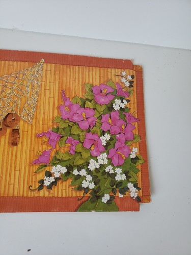 Vintage Mattel 1987 Barbie Island Fun Hut Backdrop Scenery #4414 Cardboard - Picture 6 of 8