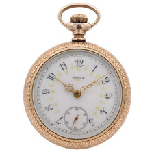 Antique 18s 1896 Elgin G.M. Wheeler Multicolor Pocket Watch 148 14k GF USA