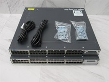 2 LOT - Cisco Catalyst 3750X WS-C3750X-48T-L V02 48-Port Gigabit Network Switch