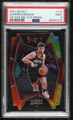 2021 Select Premier Level Tie-Dye Prizm Die-Cut 22/25 Alperen Sengun PSA 9 0b2v