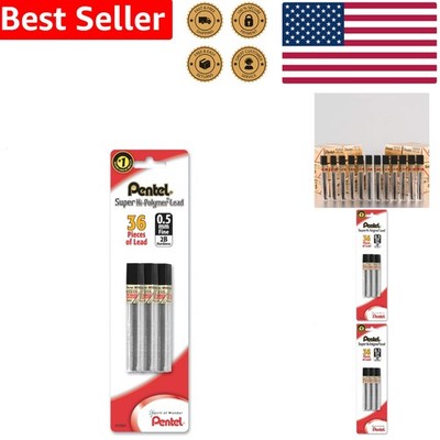 Super Hi-Polymer 0.5mm 2B Lead Refills Pentel Fine Point 36 ct Mechanical Pencil