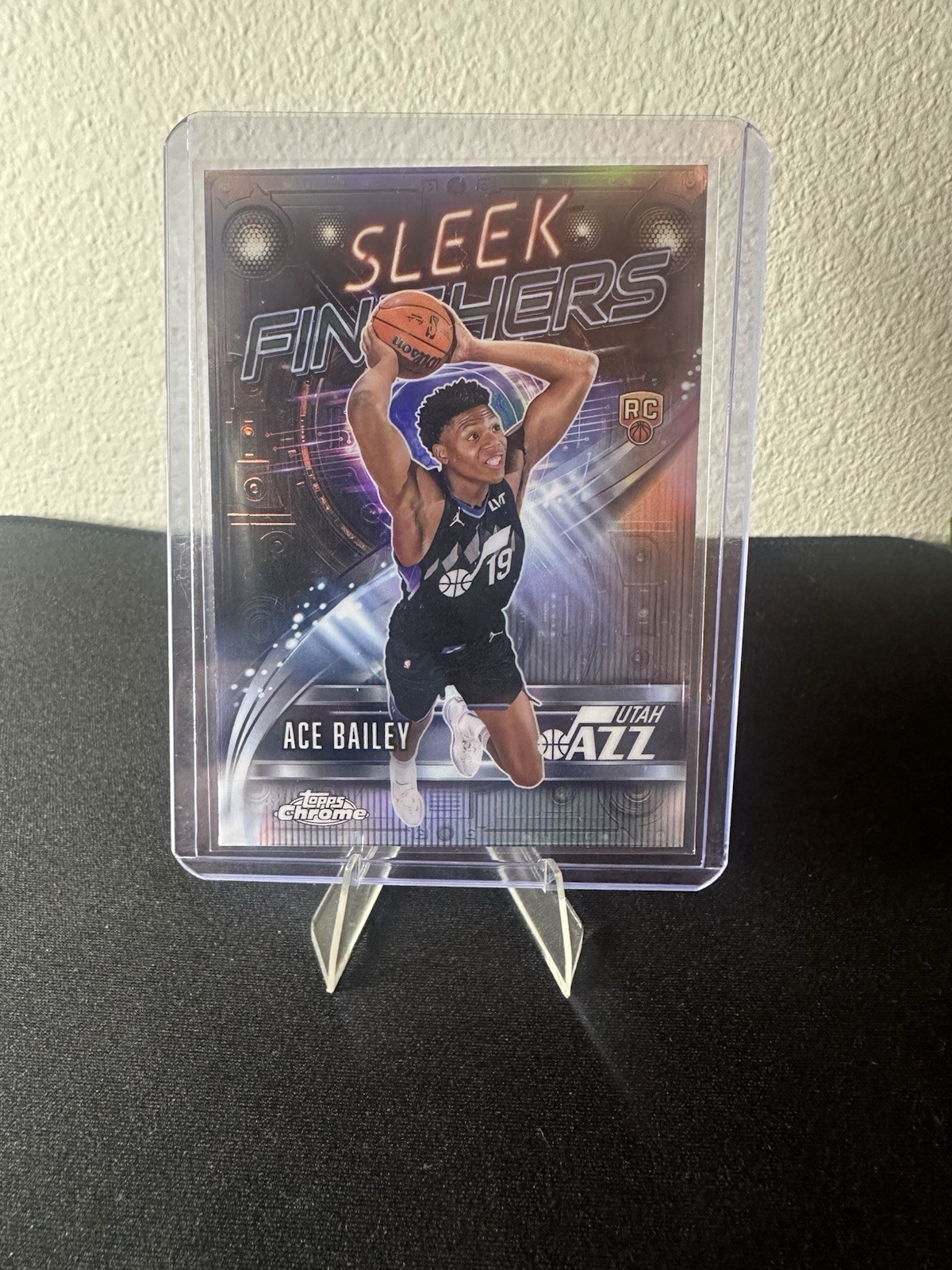2025-26 Topps Chrome Ace Bailey Sleek Finishers Refractor SF-25 (RC) - Jazz