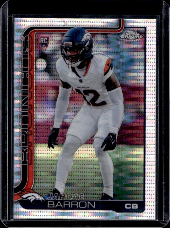 2025 Topps Chrome Jahdae Barron RC Pulsar Refractor #359 Broncos Rookie
