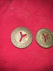 Lot 2 NYC New York City Transit Authority Tokens Good For One Fare Brass — photo 4