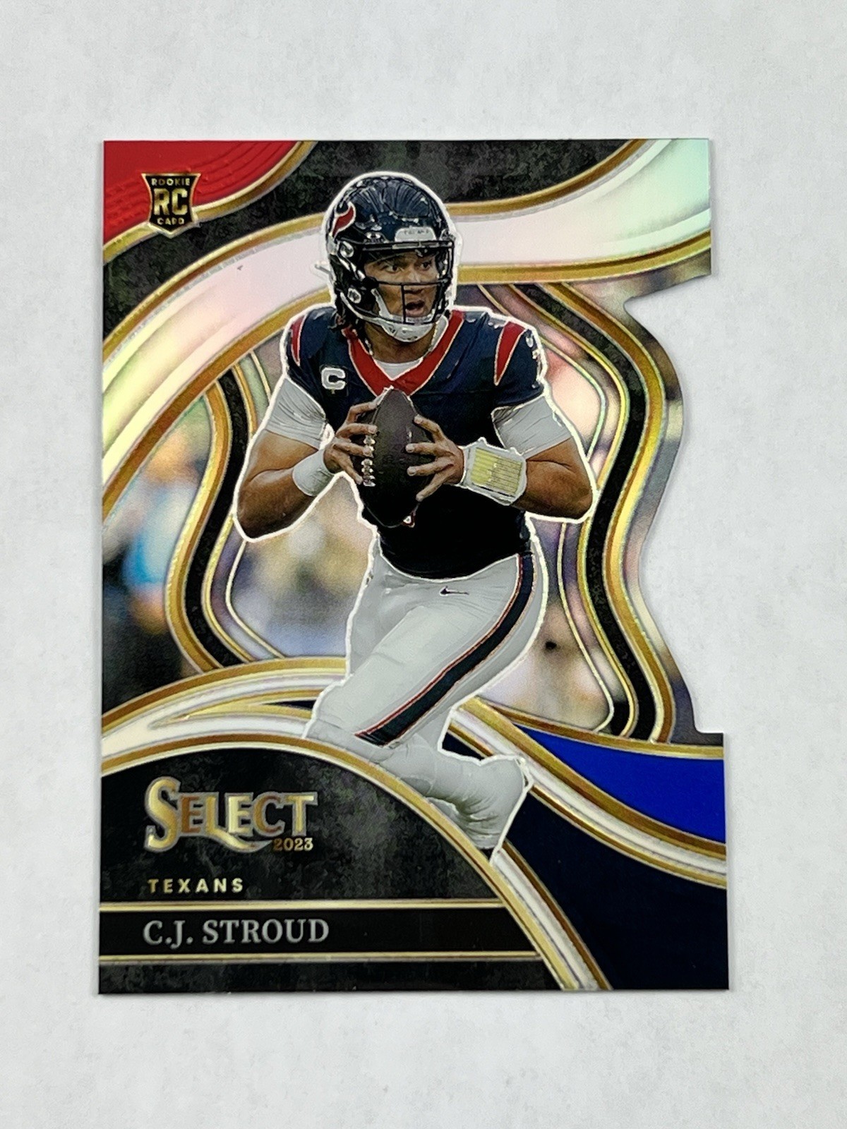 2023 Panini Select - Club Level C.J. Stroud #289 Red & Blue Prizm Die-Cut (RC)