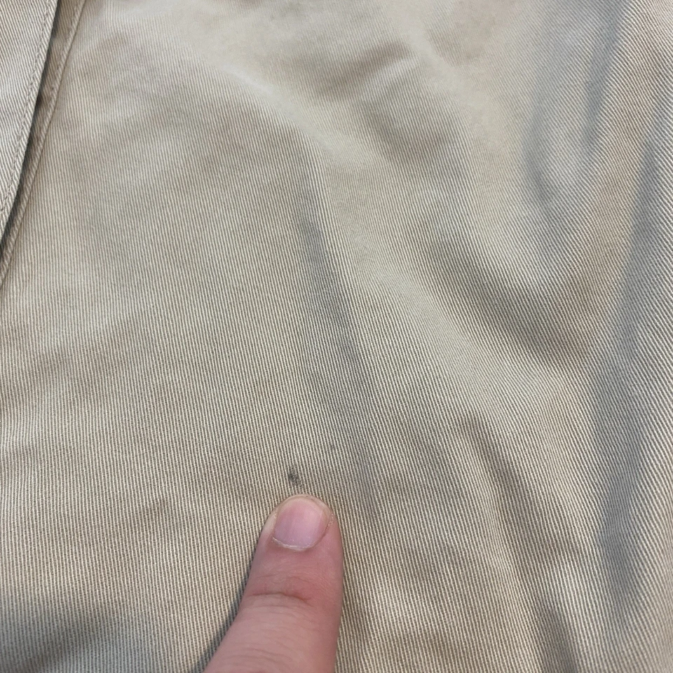 Nautica Women’s VTG Y2K Khaki Cargo Pants Size 12 Wide Leg Fits 33x32 Distressed - Image 2 of 4