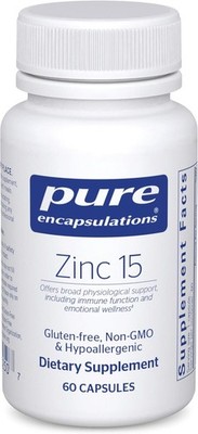 Pure Encapsulations Zinc 15 mg - Zinc Picolinate Supplement for Immune System Su