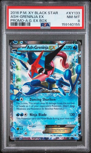 Pokemon Ash-Greninja EX XY Black Star Promo Holo EN 2016 XY133 PSA 8