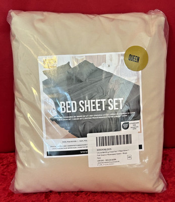 Utopia Bedding Queen Size 4 Piece Sheet Set - Brushed Microfiber -Beige B26