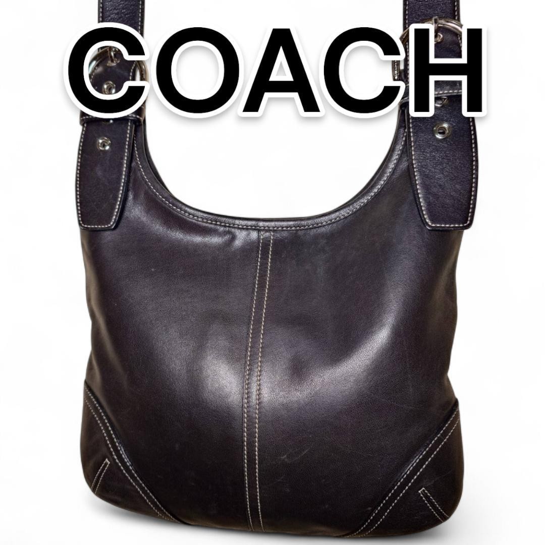 Vintage Coach Soho Slim Hippie Crossbody Bag in Black Leather