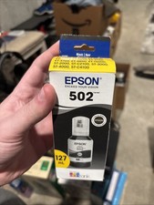 Genuine Epson 502 EcoTank Black Ink Ultra High Capacity Cartridge Exp:2029 NEW