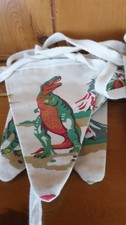 Cath Kidston Handmade Bunting Dinosaurs Fabric 9 Triangles