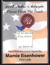 Mamie Eisenhower 2018 Historic Autographs Pieces from the Trash /9