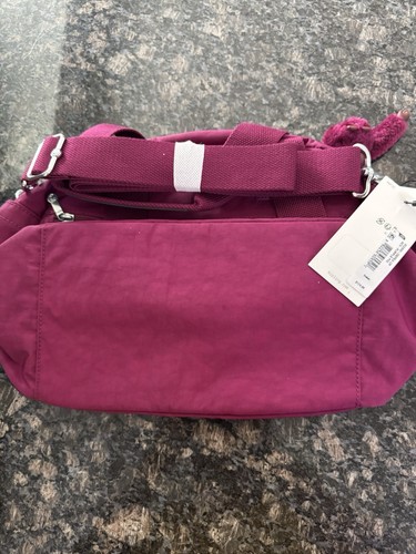 Mint Kipling Defea Purple FigSatchel Shoulder Crossbody Handbag Davina 13x9.75 - Picture 7 of 8