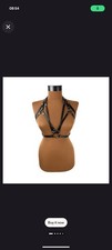 Black Fashion/Play Leather Harness NWOT