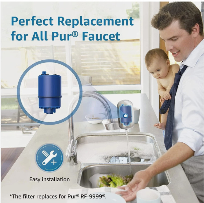3 Pack Water Filter Replacement for PUR RF-9999® Faucet, NSF Certified, Freeship