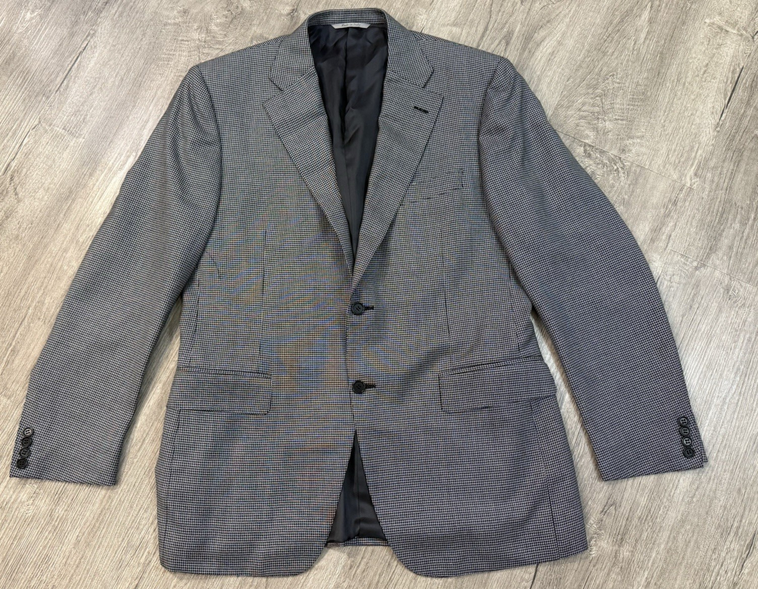 Canali 1934 Italy 52% Silk 48% Wool Sport Coat EU 50/ US 40 Houndstooth