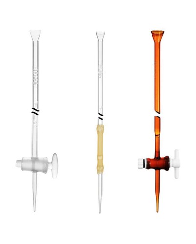 Precision 10ml-100ml Acid Alkali Burette with PTFE Piston Stopcock Glassware - Picture 10 of 19