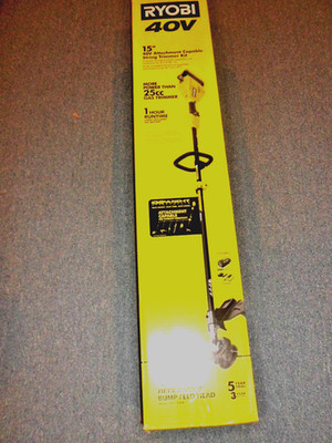 RYOBI 40V 15'' Expand-It Cordless String Trimmer Kit with Battery & Charger NEW