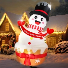 8FT Christmas Giant Inflatable LED Light Large Snowman Blow up Yard Decorations