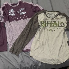 Youth Medium Boys Long Sleeve Shirt Lot Under Armor UA Buffalo David Bitton