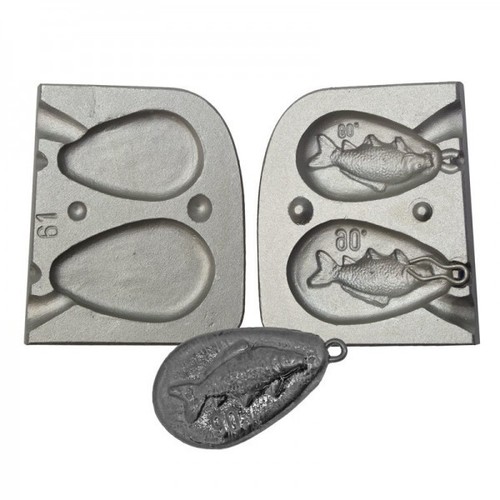 Moule à Plombs Palettes à écailles Et Yeux - Poids 8g, 15g, 18g, 25g - Métal, état Comme Neuf