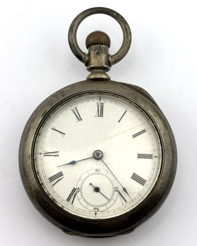 Waltham Antique Mechanical Pocket Watch  7J  18s  Sterling  2300744 NON-WORKING