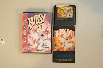 Bubsy II (Sega Genesis, 1994) CIB Tested Working