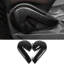 For 2015-2025 Ford Mustang Carbon Fiber Seat Adjust Handle Trim Switch Cover