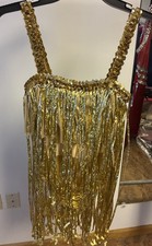 Retro Dance Costume, Tina Turner Style Gold A...