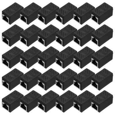 30Stk RJ45-Ethernet-Koppler,Cat6-Koppler für Cat8/Cat7/Cat6/Cat5e/Cat5,Schwarz